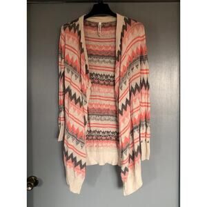 Aeropostale Y2K Woman Open Front 100% cotton Pastel Cardigan sweater Sz Small S